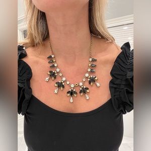 J.Crew Black & Crystal Necklace
